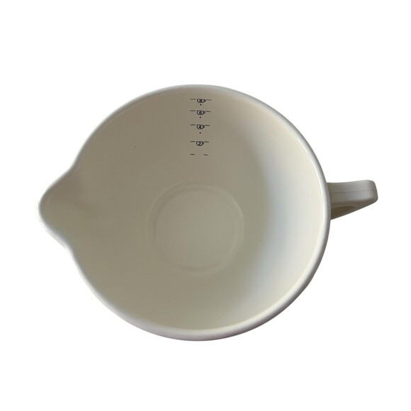 M. Kamenstein 8 Cup Metal Mixing Measuring Bowl Trellis Rose Design Cottage Vtg - Picture 5 of 11